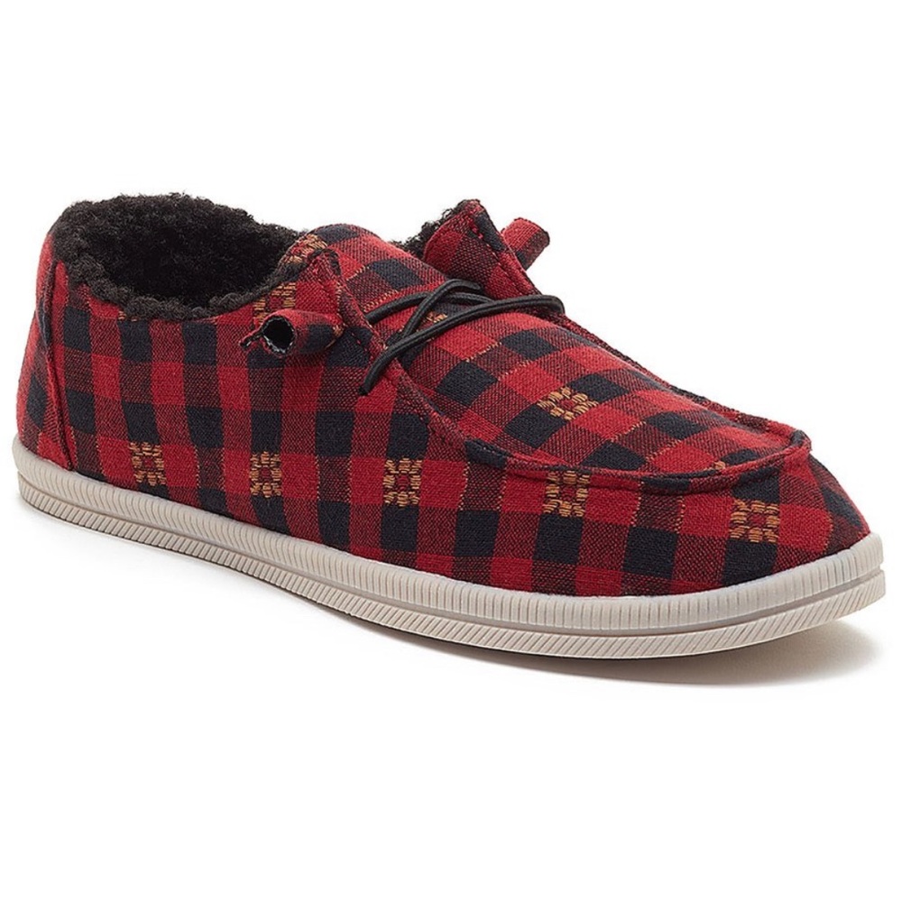 ROCKET DOG RED PLAID DUBLIN SLIP-ON SNEAKER: NEW IN PACKAGE: SIZE 9